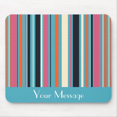Fresh Stripe Pattern Personalized Mouse Pad