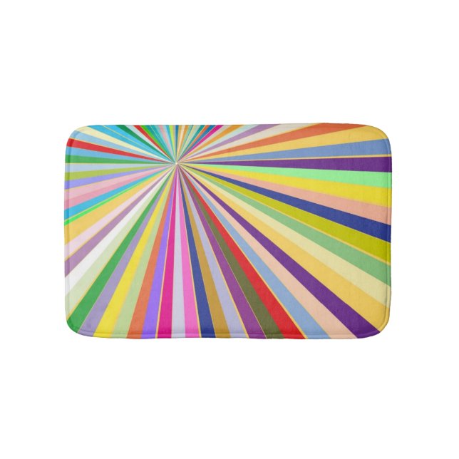 Fresh striped background bathroom mat (Front)