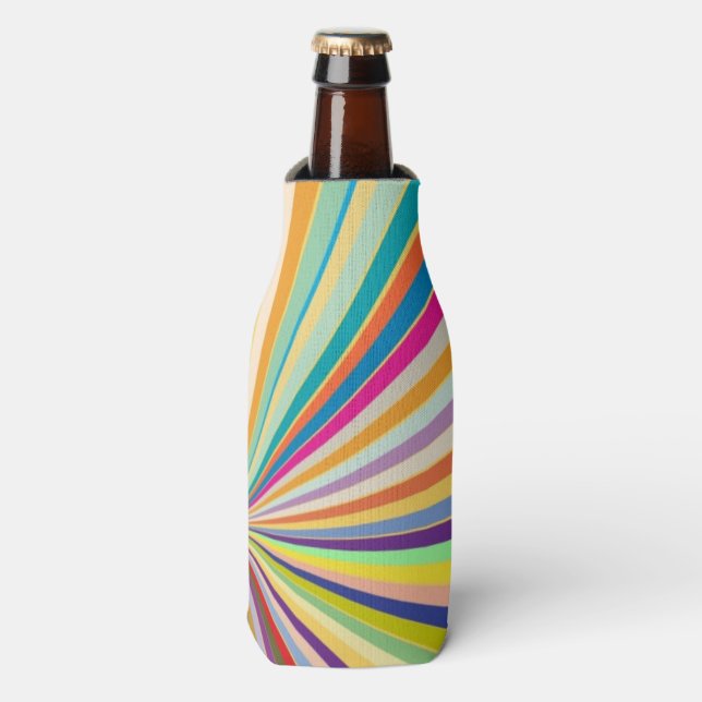 Fresh striped background bottle cooler (Bottle Front)