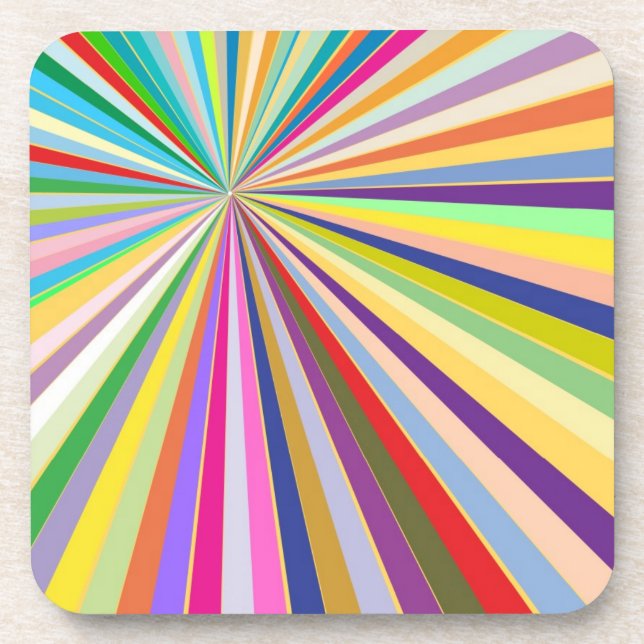 Fresh striped background coaster (Front)
