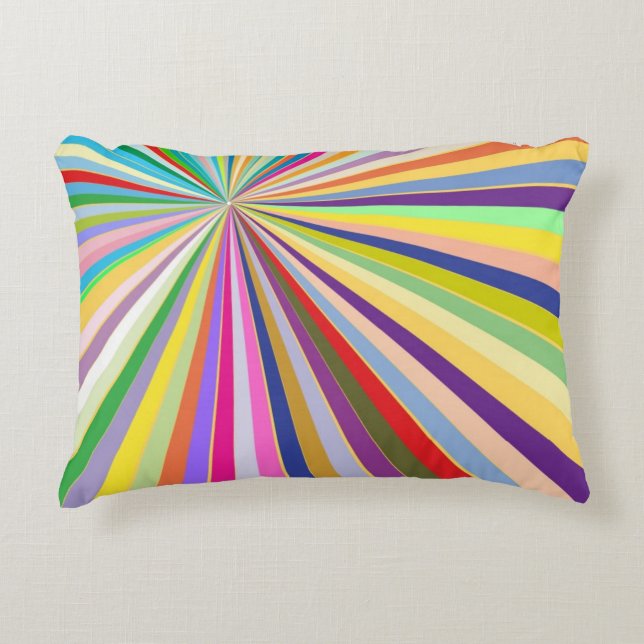 Fresh striped background decorative pillow (Front)