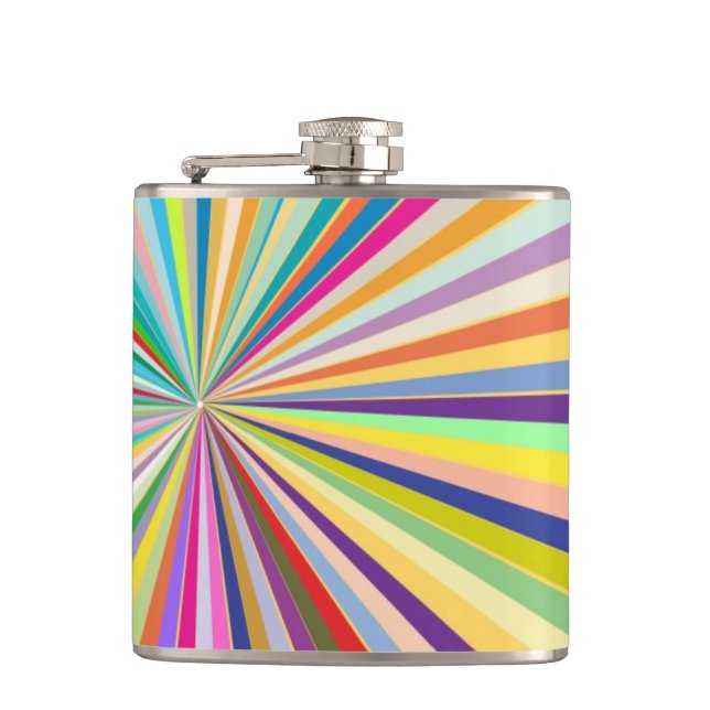 Fresh striped background flask (Front)
