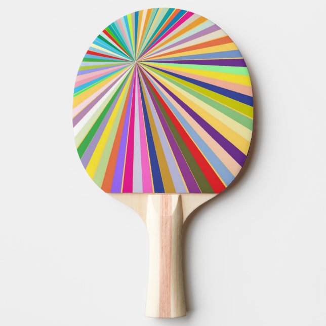 Fresh striped background Ping-Pong paddle (Front)