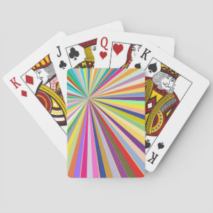 Fresh striped background poker cards