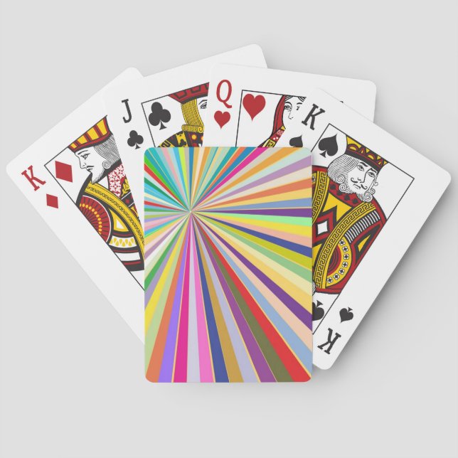 Fresh striped background poker cards (Back)