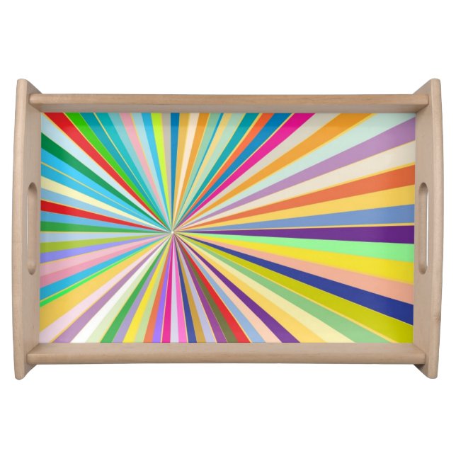 Fresh striped background serving tray (Front)