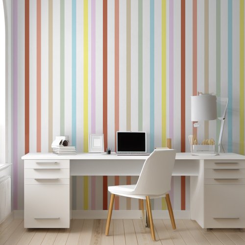 Fresh Stripes Pattern Wallpaper Wallpaper