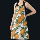 Fresh Summer Botanical Citrus Orange Tangerine Apron<br><div class="desc">This botanical inspired design features original hand-painted gouache illustration of fresh summer citrus and greenery</div>