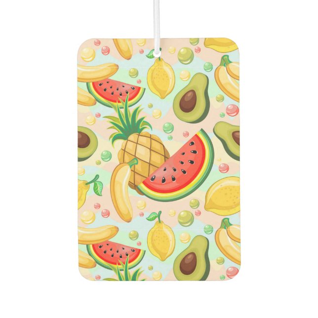 Fresh Summer Fruits Pattern Air Freshener (Front)