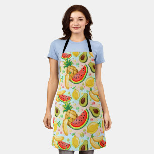 Fresh Summer Fruits Pattern Apron