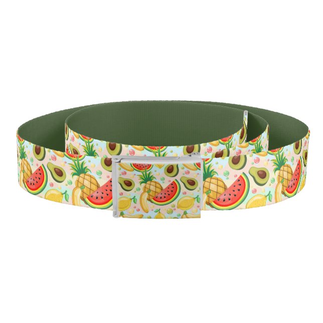Fresh Summer Fruits Pattern Belt (Coil)