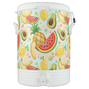 Fresh Summer Fruits Pattern Beverage Cooler