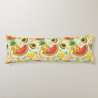 Fresh Summer Fruits Pattern Body Pillow