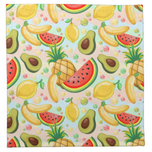 Fresh Summer Fruits Pattern Cloth Napkin