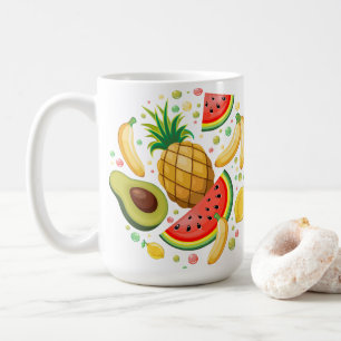 Fresh Summer Fruits Pattern Coffee Mug