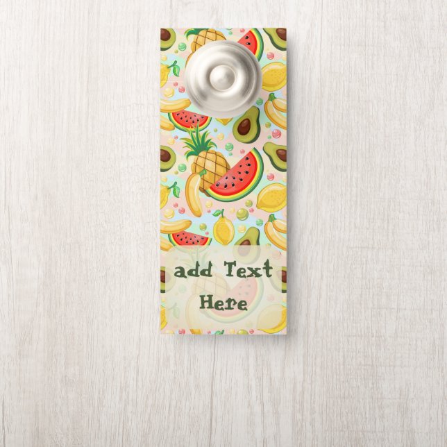 Fresh Summer Fruits Pattern Door Hanger (On Knob)