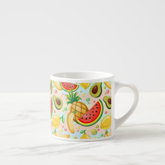 Fresh Summer Fruits Pattern Espresso Cup (Right)