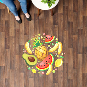 Fresh Summer Fruits Pattern Floor Decals