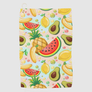 Fresh Summer Fruits Pattern Golf Towel