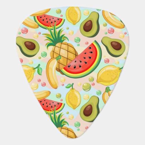 Fresh Summer Fruits Pattern Guitar Pick