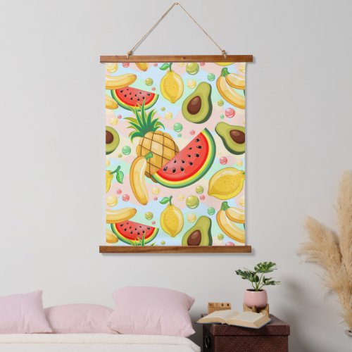 Fresh Summer Fruits Pattern Hanging Tapestry