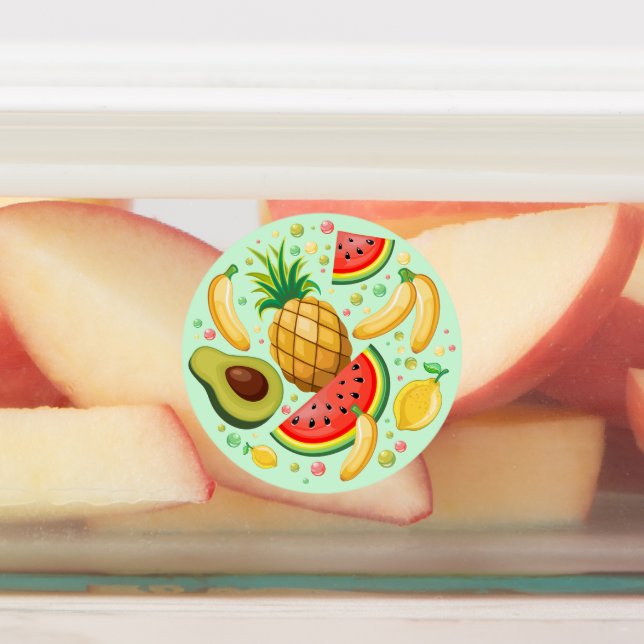 Fresh Summer Fruits Pattern Labels (Affixed)