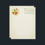 Fresh Summer Fruits Pattern Letterhead<br><div class="desc">Fresh and juicy Summer Fuits Vector Seamless Repeat Textile Pattern,  original graphic Art Copyright BluedarkArt TheChameleonArt.</div>