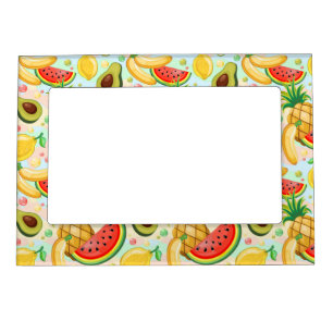 Fresh Summer Fruits Pattern Magnetic Frame