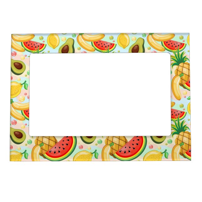 Fresh Summer Fruits Pattern Magnetic Frame (Front)
