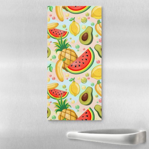 Fresh Summer Fruits Pattern Magnetic Notepad