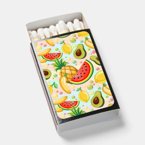 Fresh Summer Fruits Pattern Matchboxes