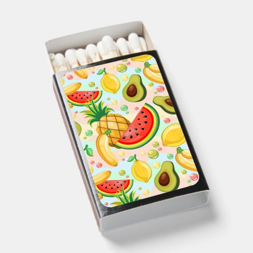 Fresh Summer Fruits Pattern Matchboxes