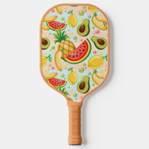 Fresh Summer Fruits Pattern Pickleball Paddle