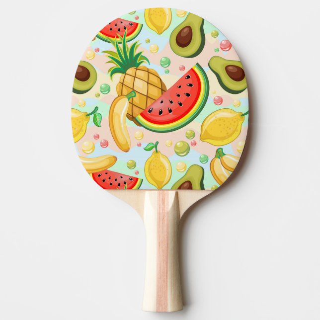 Fresh Summer Fruits Pattern Ping Pong Paddle (Front)