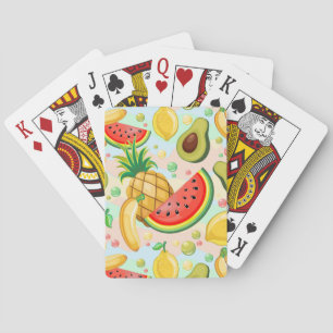 Fresh Summer Fruits Pattern Poker Cards