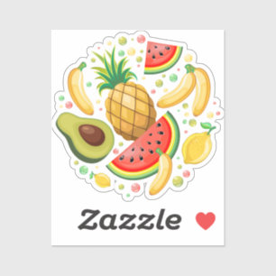 Fresh Summer Fruits Pattern Sticker