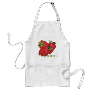Fresh Summer Strawberries Adult Apron