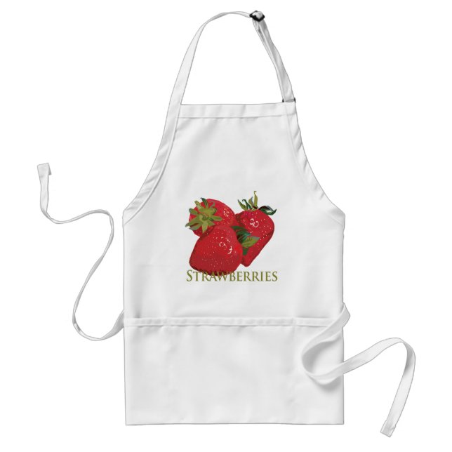 Fresh Summer Strawberries Adult Apron (Front)