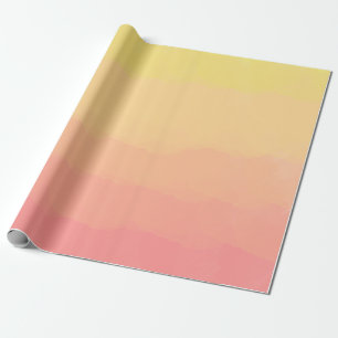 fresh summer sunset orange coral watercolors wrapping paper