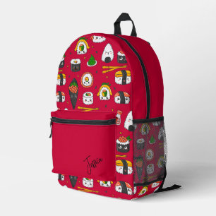 Fresh Sushi Printed Backpack