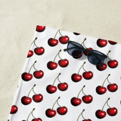 Fresh Sweet Cherries Beach Towel