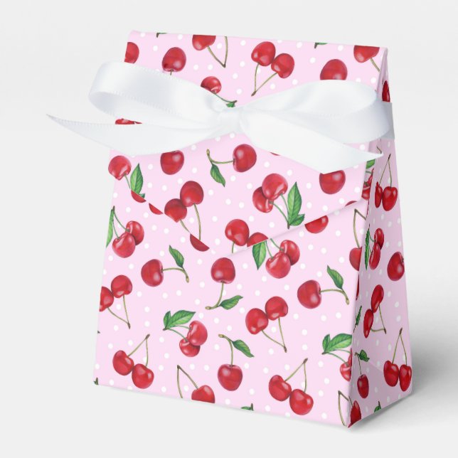 Fresh Sweet Cherries Favor Boxes (Front Side)