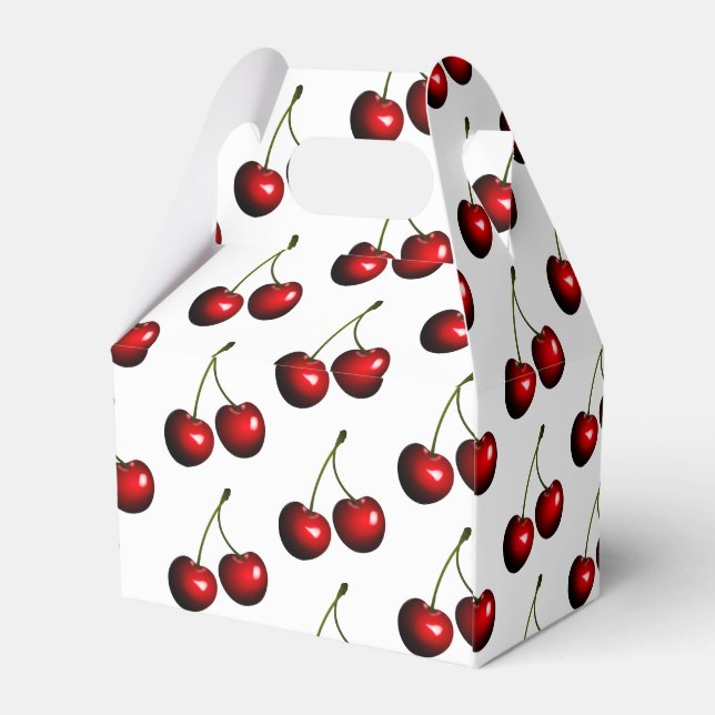 Fresh Sweet Cherries Favor Boxes (Back Side)