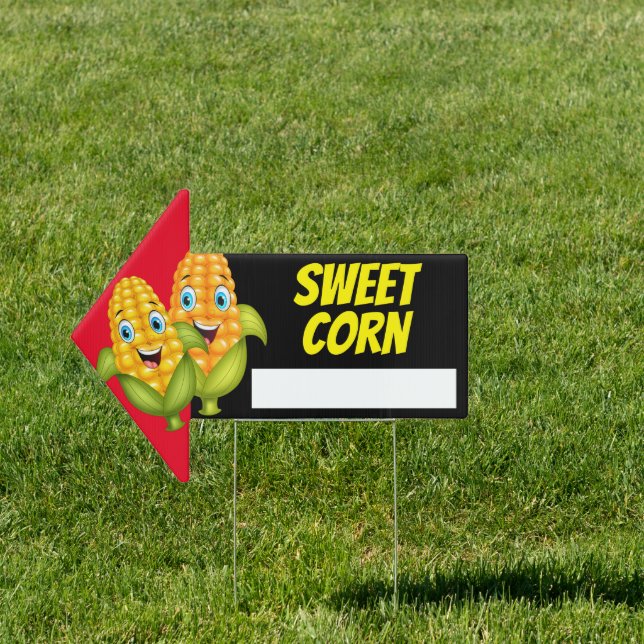 Fresh Sweet Corn Stand Direction Sign (Insitu)