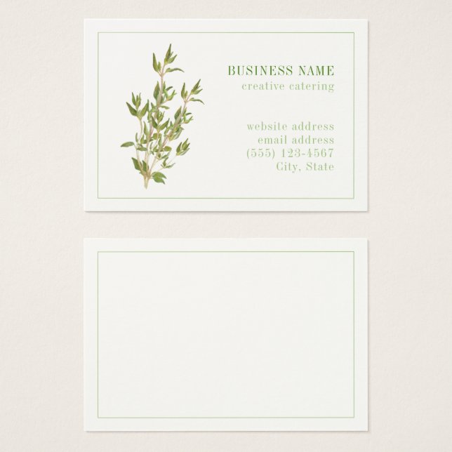 FRESH THYME 3.5x2.5 Business Card (Front & Back)