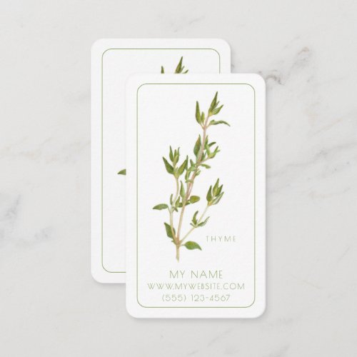 FRESH THYME Business Bookmarks _ 35x2 Card 