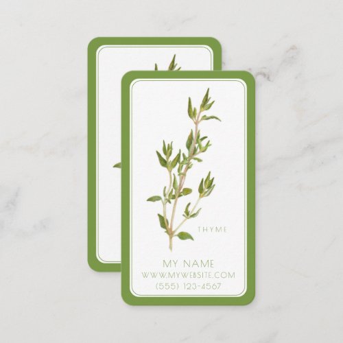 FRESH THYME Business Bookmarks _ 35x2 Card II