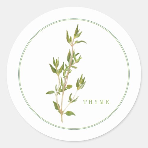 FRESH THYME Small Round Stickers