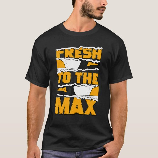Fresh To The Max OG Yellow Toe 1s Matching T-Shirt (Front)
