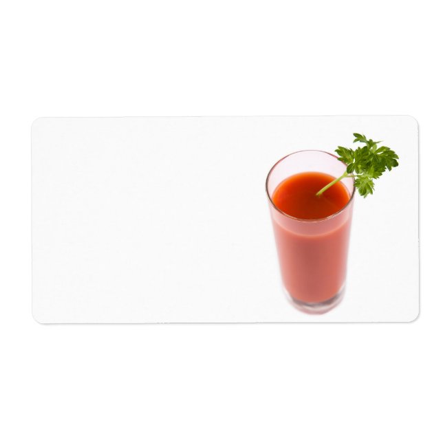 Fresh tomato juice cocktail label (Front)